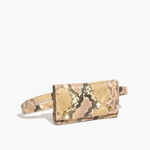 Madewell The Leather Belt Bag: Snake Embossed Edition OS